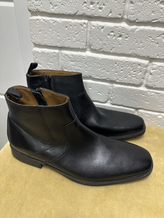 Мужские брендовые челси ботинки Clarks. Новые! Кожа.Оригинал.Р.42