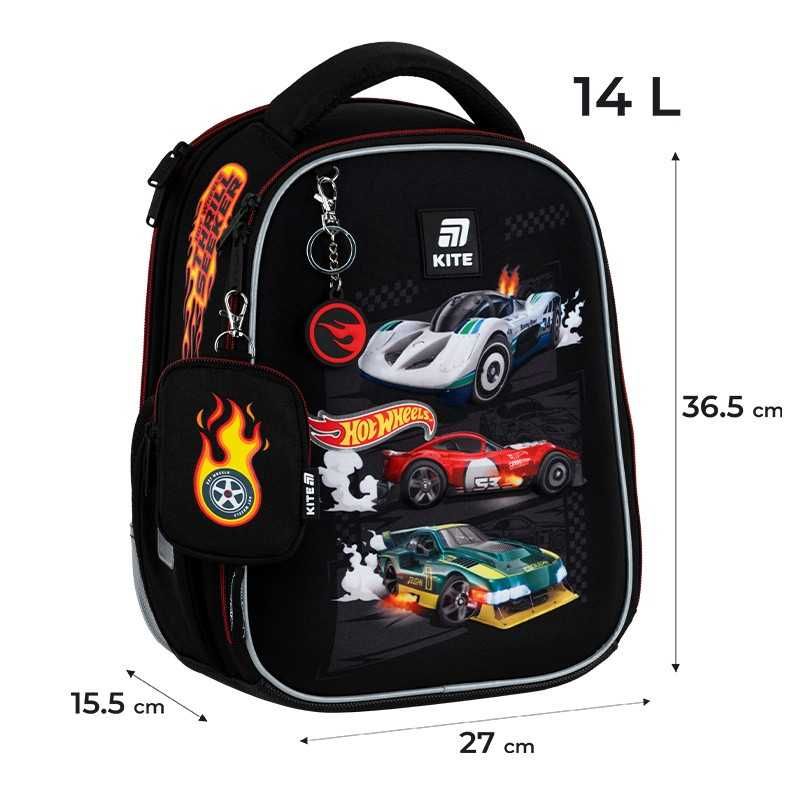 Рюкзак Kite Education каркасный Hot Wheels 555S шкільний
