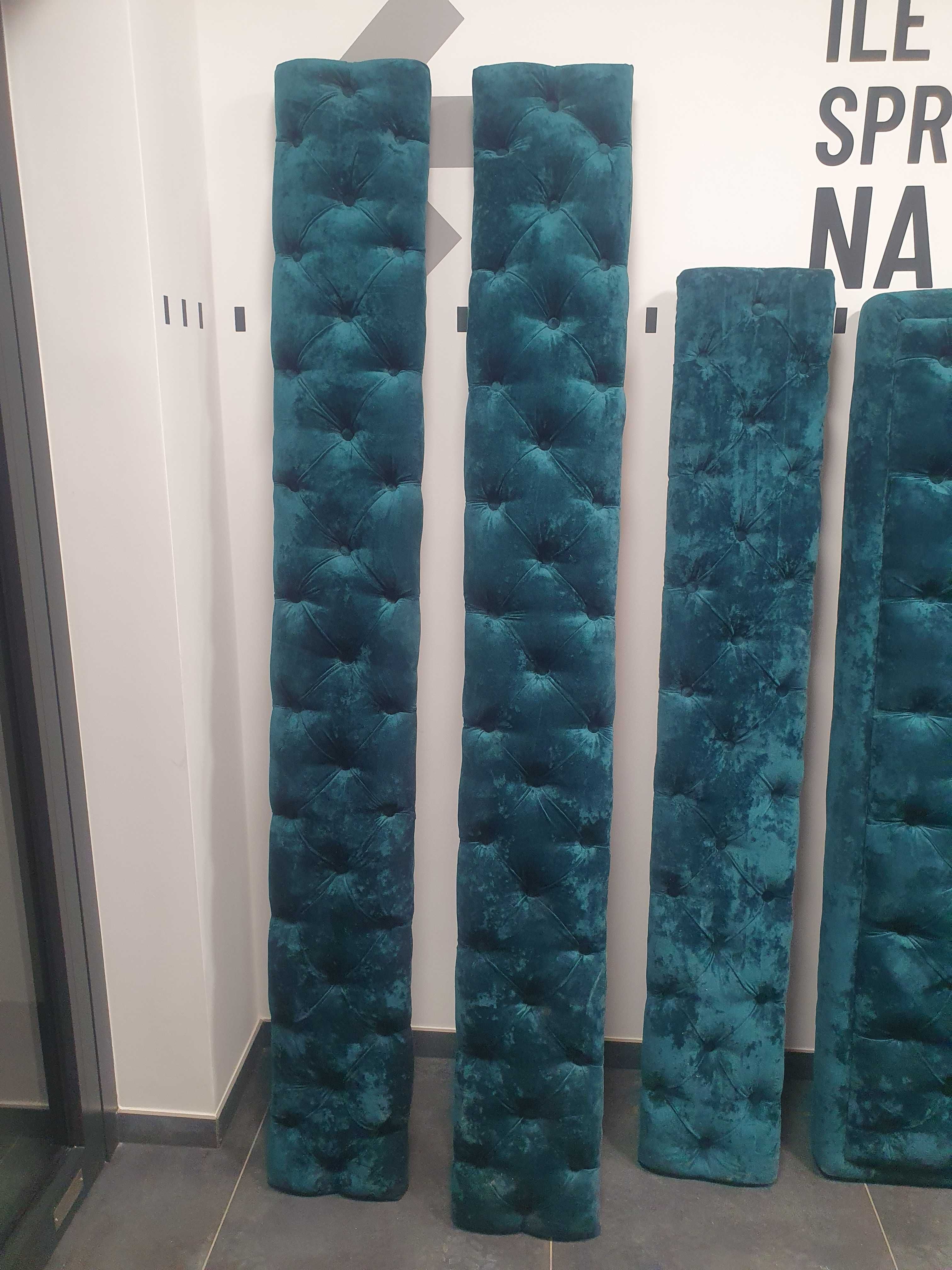 Łóżko tapicerowane zielone na materac 160x200