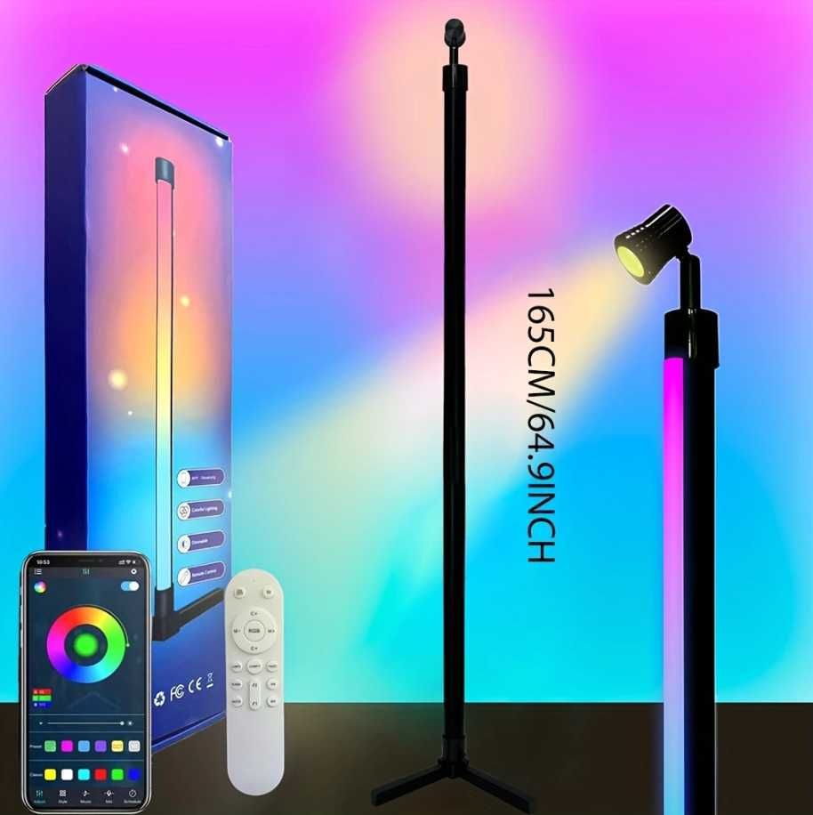 Lampa Narożna LED RGB z Oświetleniem Zachodu Słońca