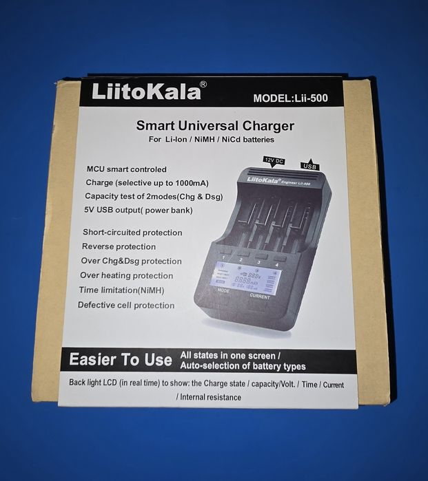 Зарядний пристрій LiitoKala Lii-500 220V +АВТОЗАРЯДКА