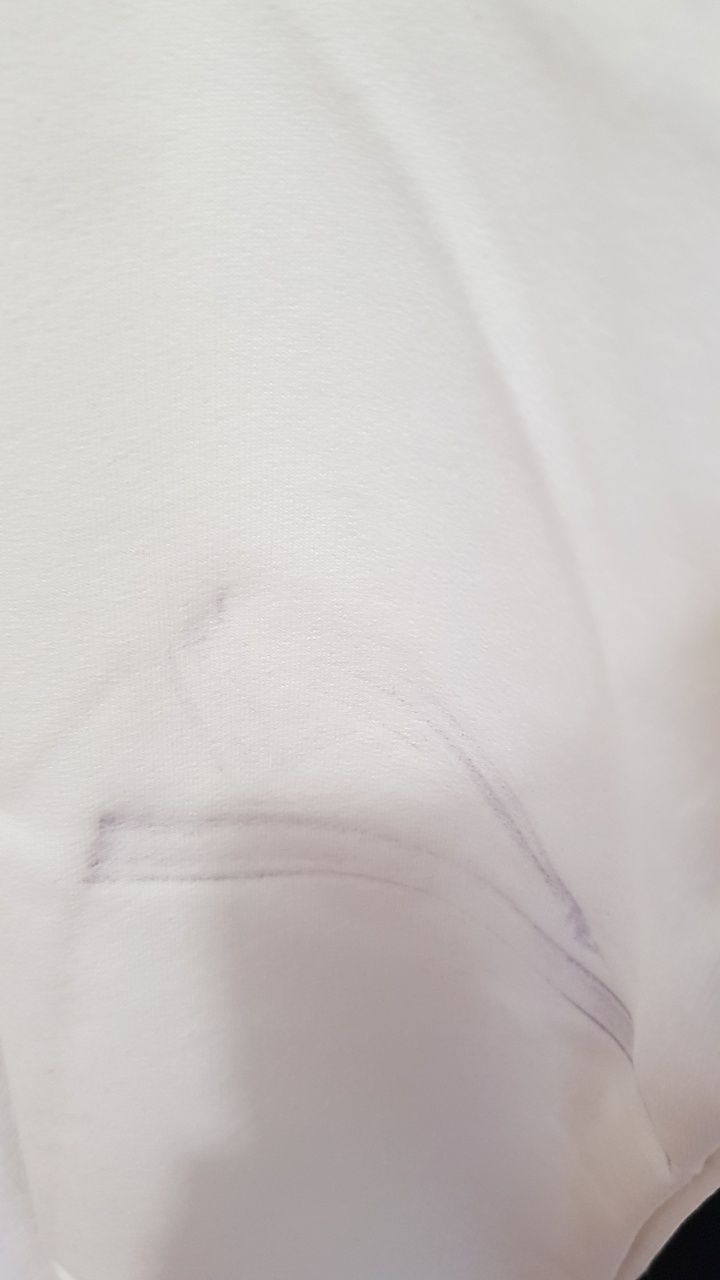 Asymetryczna tunika bluza pikowana defekt