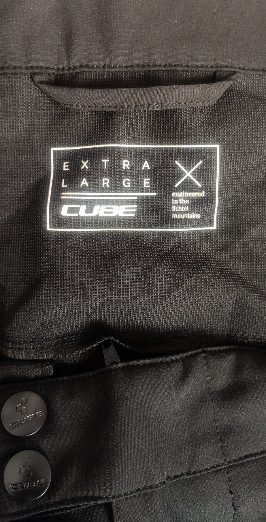 Damskie spodenki rowerowe CUBE, rozm. XL– sportowe trekkingowe czarne