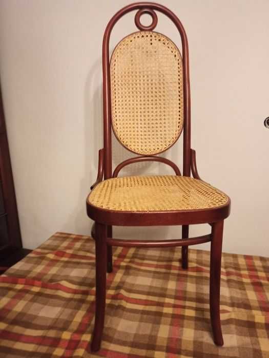 6 szt krzesła Rattan proj. Thonet Jasienica mahoń