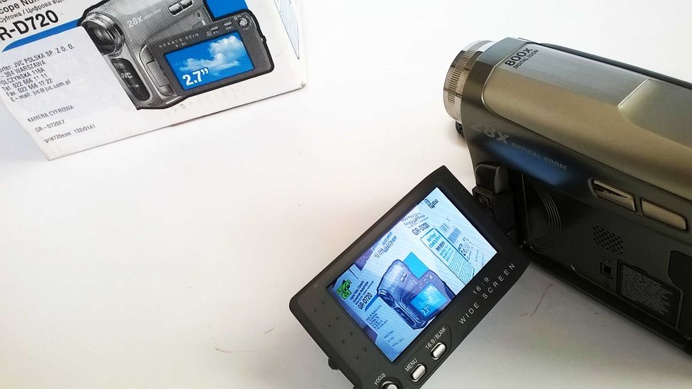 JVC GR-D720E MiniDV kamera cyfrowa - komplet idealny
