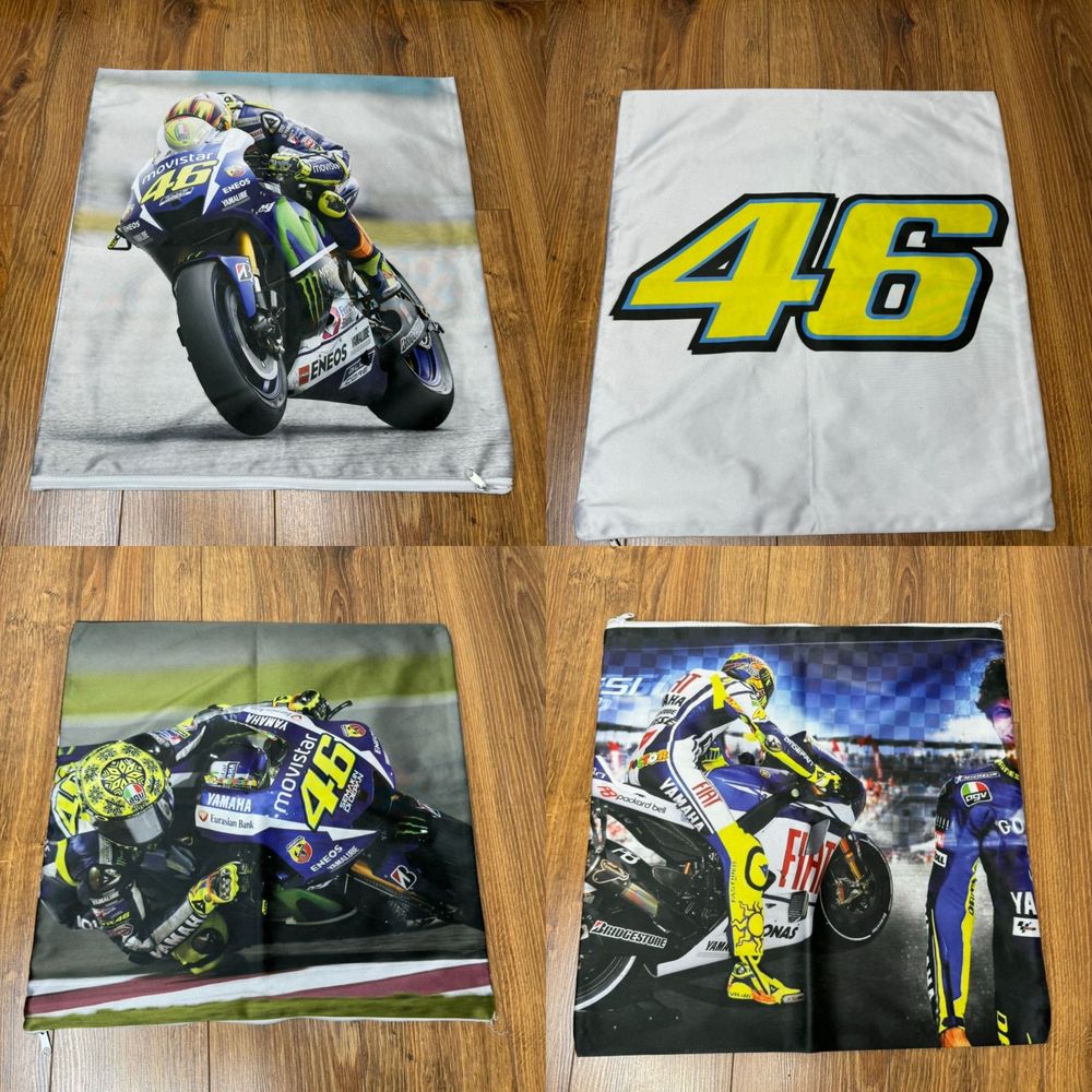 2 szt Poszewek na poduszki Vr46 Valentino Rossi Moto Gp Yamaha