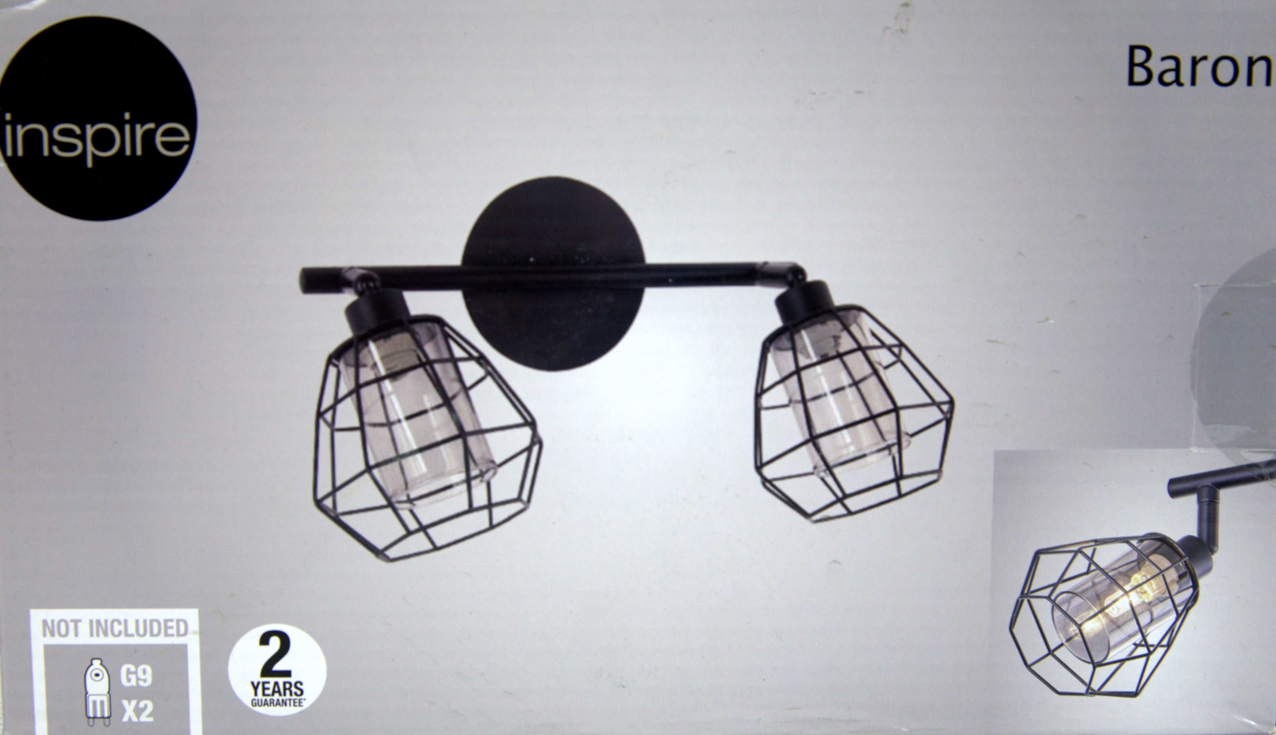 Lampa Baron Czarna Loft Nowa - 2 sztuki