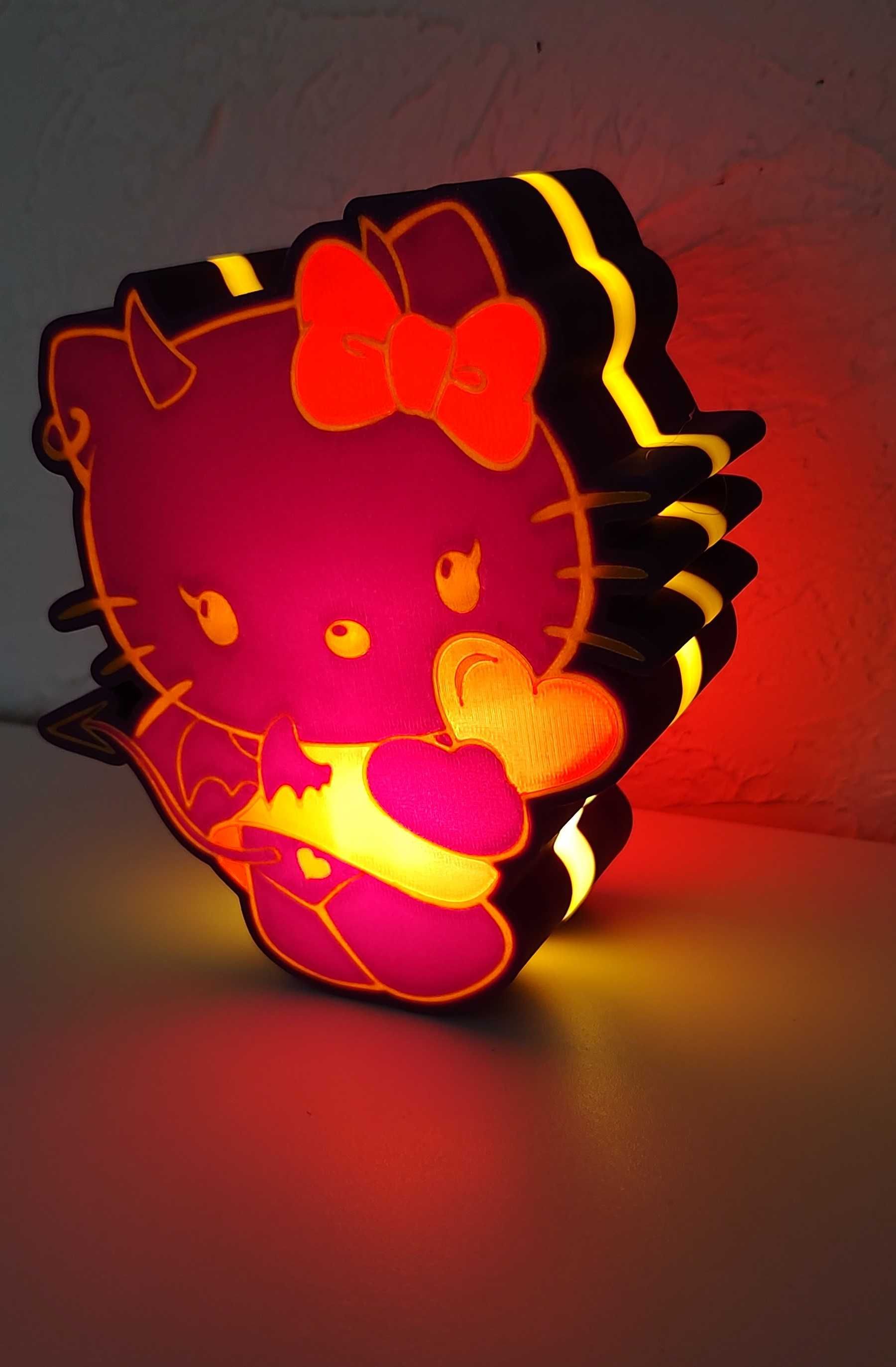 Hello Kitty - Devil - Lampka LED 3D