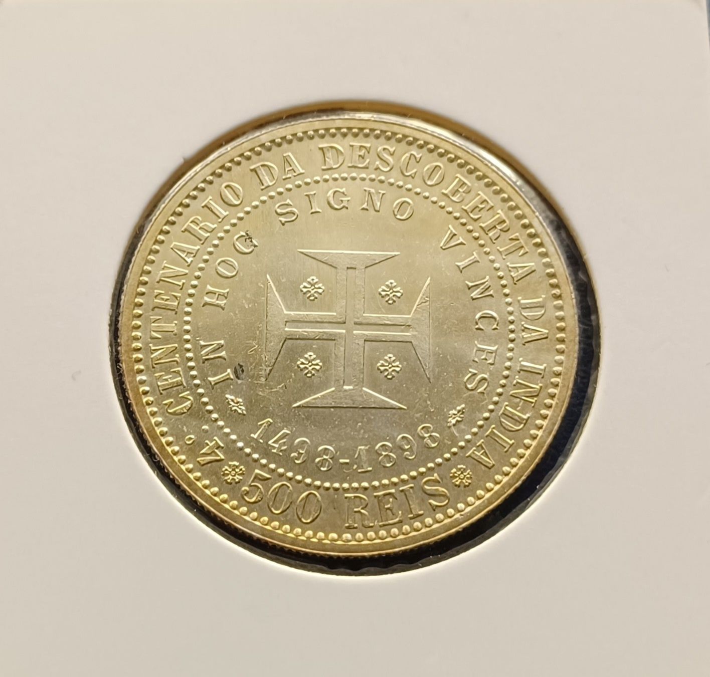 500 réis 1898, Rei D. Carlos I e Rainha D. Amélia (prata)
