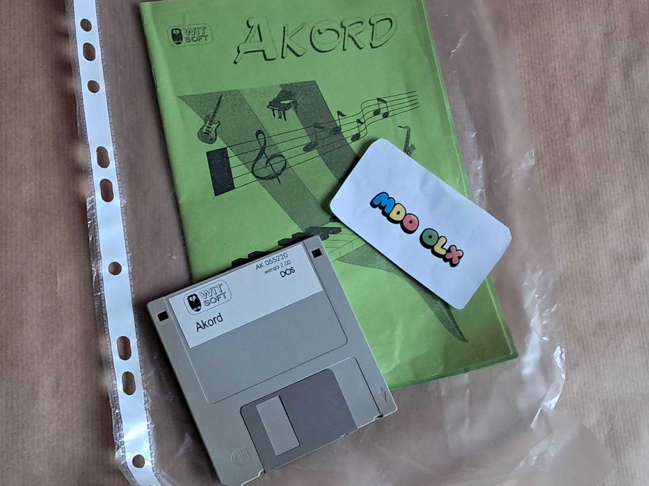 Polski Program DAW Akord Wit Soft Kraków Dyskietka Oryginał DOS Unikat