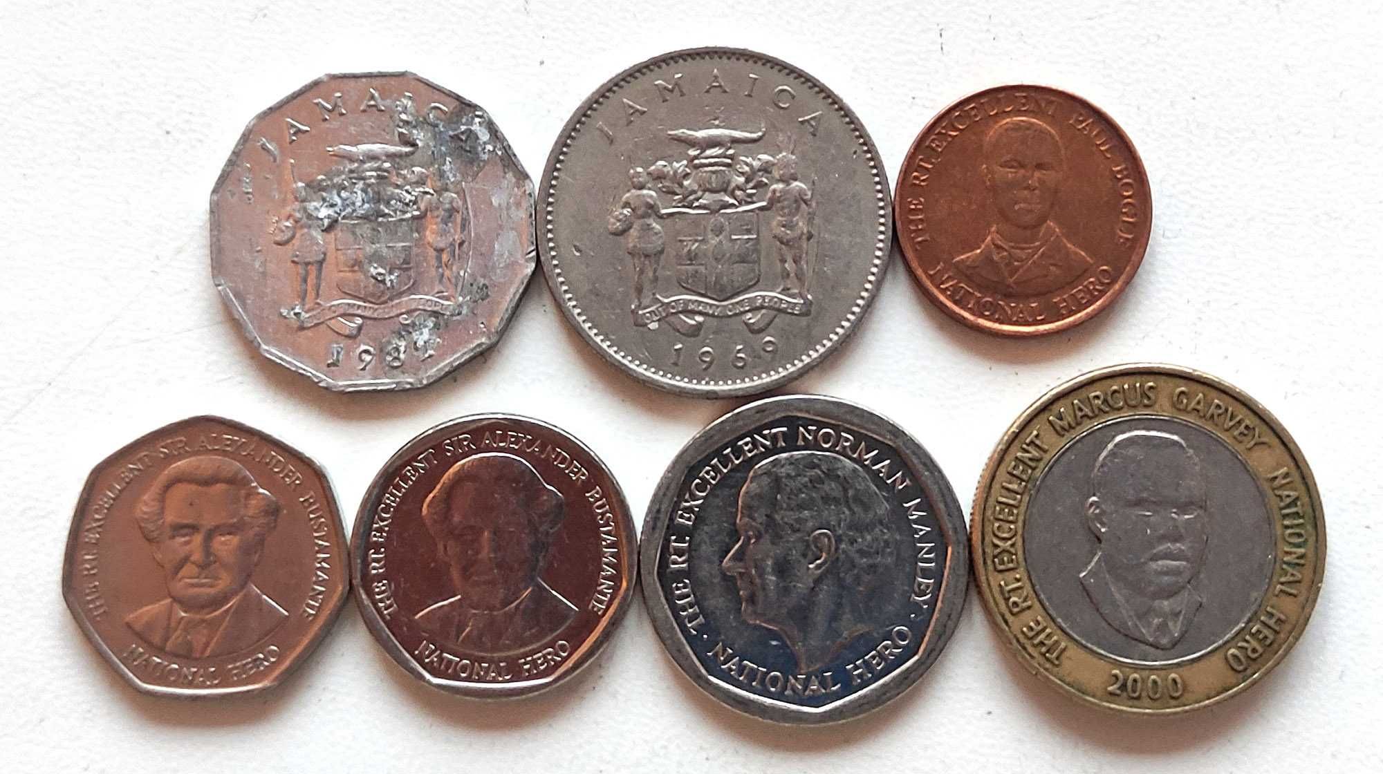 Монеты Ямайки (центы, доллары), Jamaica, 7 шт