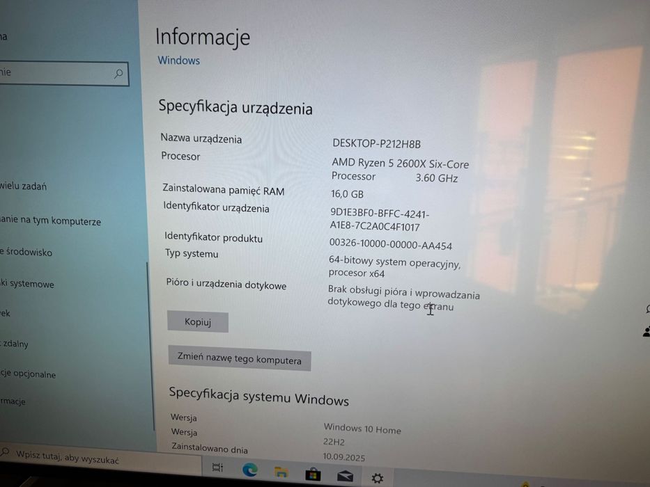 Komputer Gamingowy Ryzen 5 2600x 960GTX ram 16GB