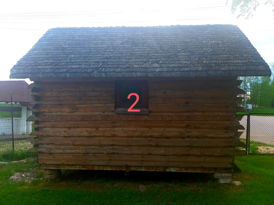 Dom domek letniskowy z bala. Sauna altanka bania kemping jacuzzi