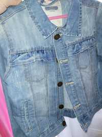 Bluza, kurtka jeansowa 128