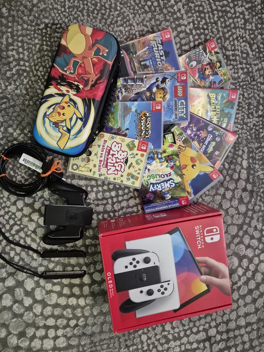 Nintendo switch OLED 64GB + 9 gier