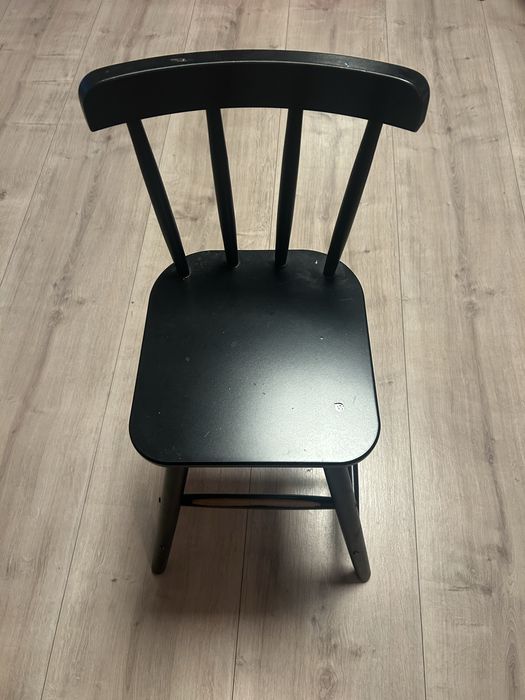 Krzesło krzesełko dla dziecka,  czarne IKEA Agam