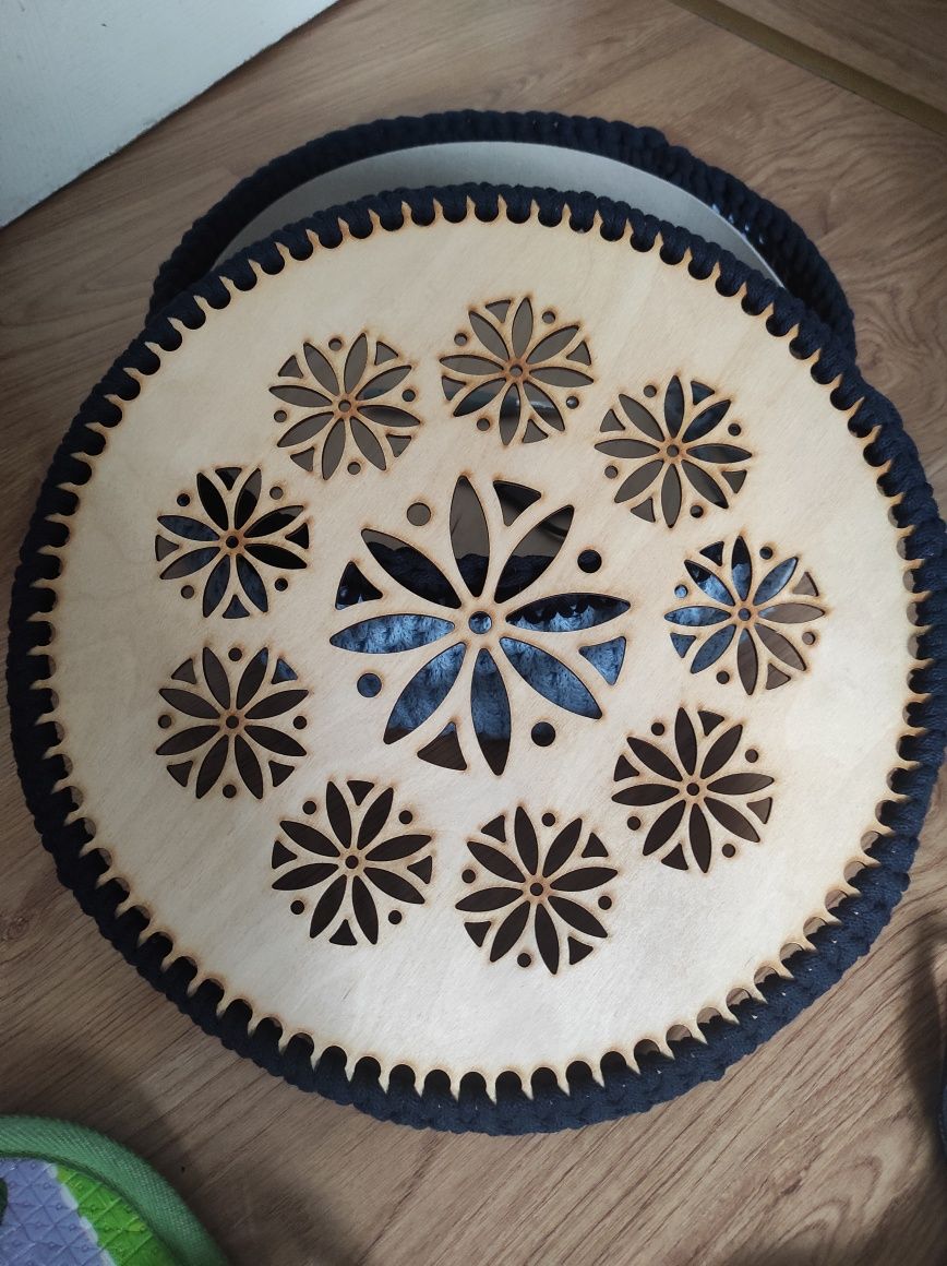 Największy Koszyk ze sznurka d37cm,wysokość 13cm