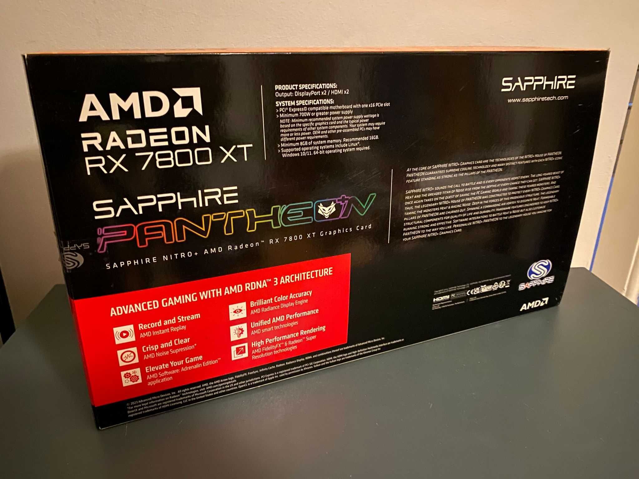 AMD Radeon RX 7800 XT (Sapphire Nitro+ OC) 16GB GDDR6