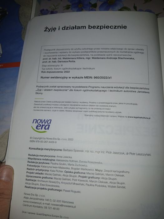 Żyję i działam bezpiecznie edukacja dla bezpieczeństwa nowa era