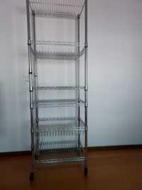 Forte Unidade de prateleiras alto /Tall Corner Rolling Shelf