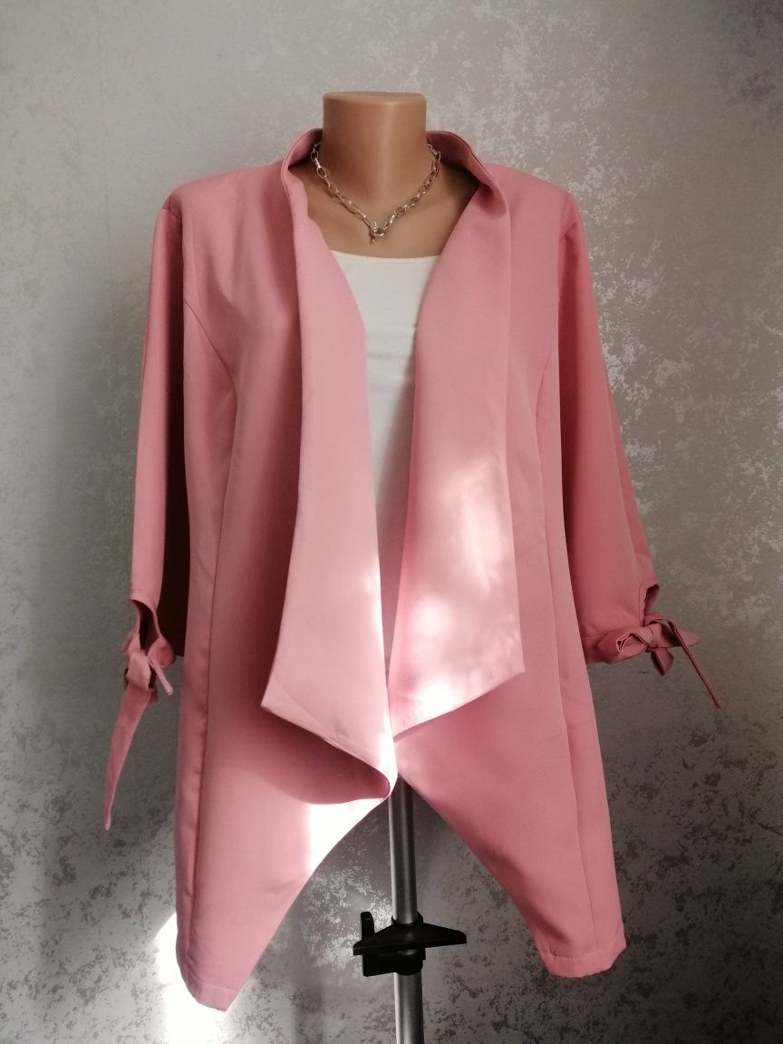 Легкий жакет женский удлиненный пиджак блейзер накидка