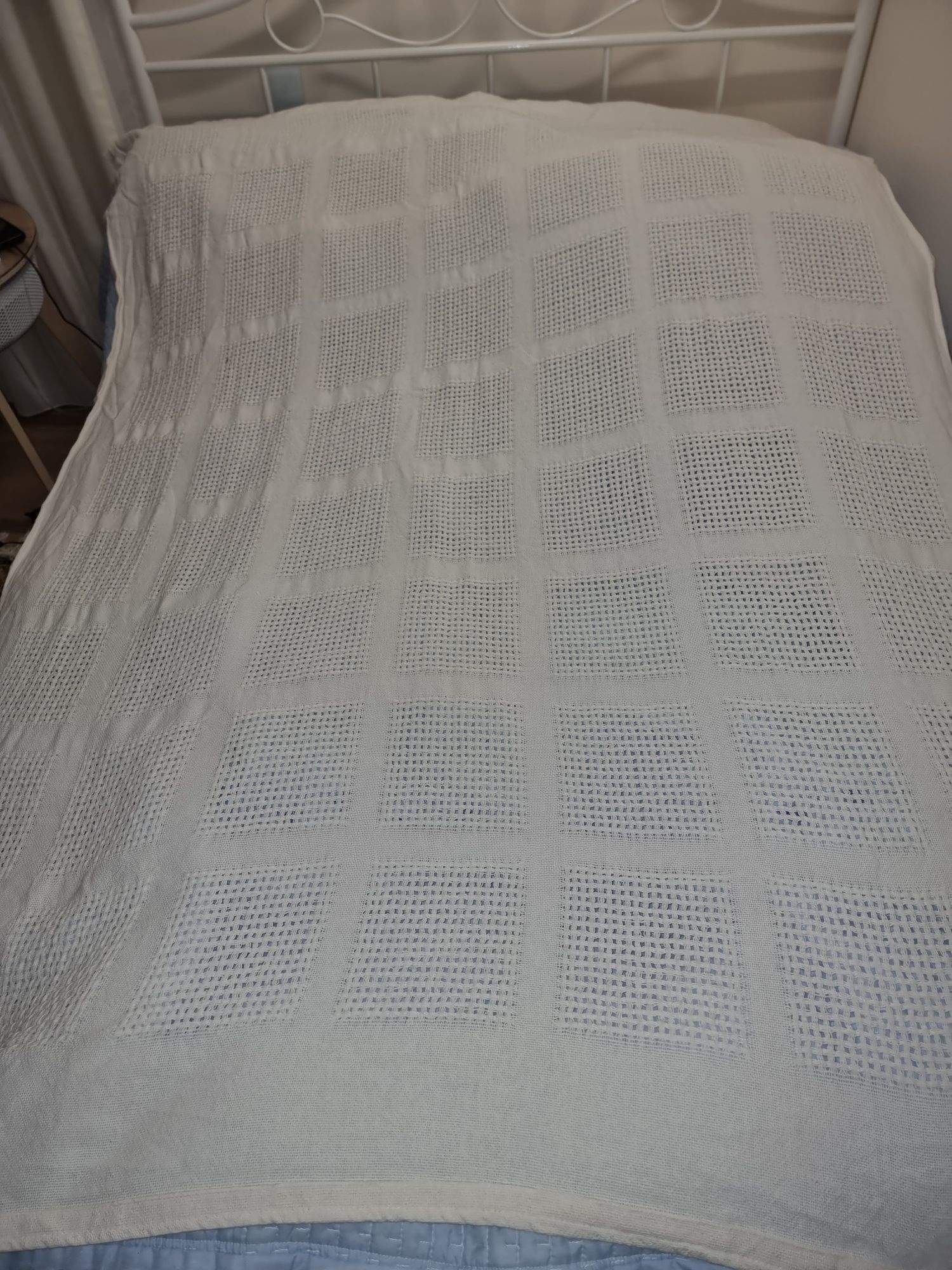 Narzuta na łóżko BOHO bawełna 150 x 210 cm beżowa