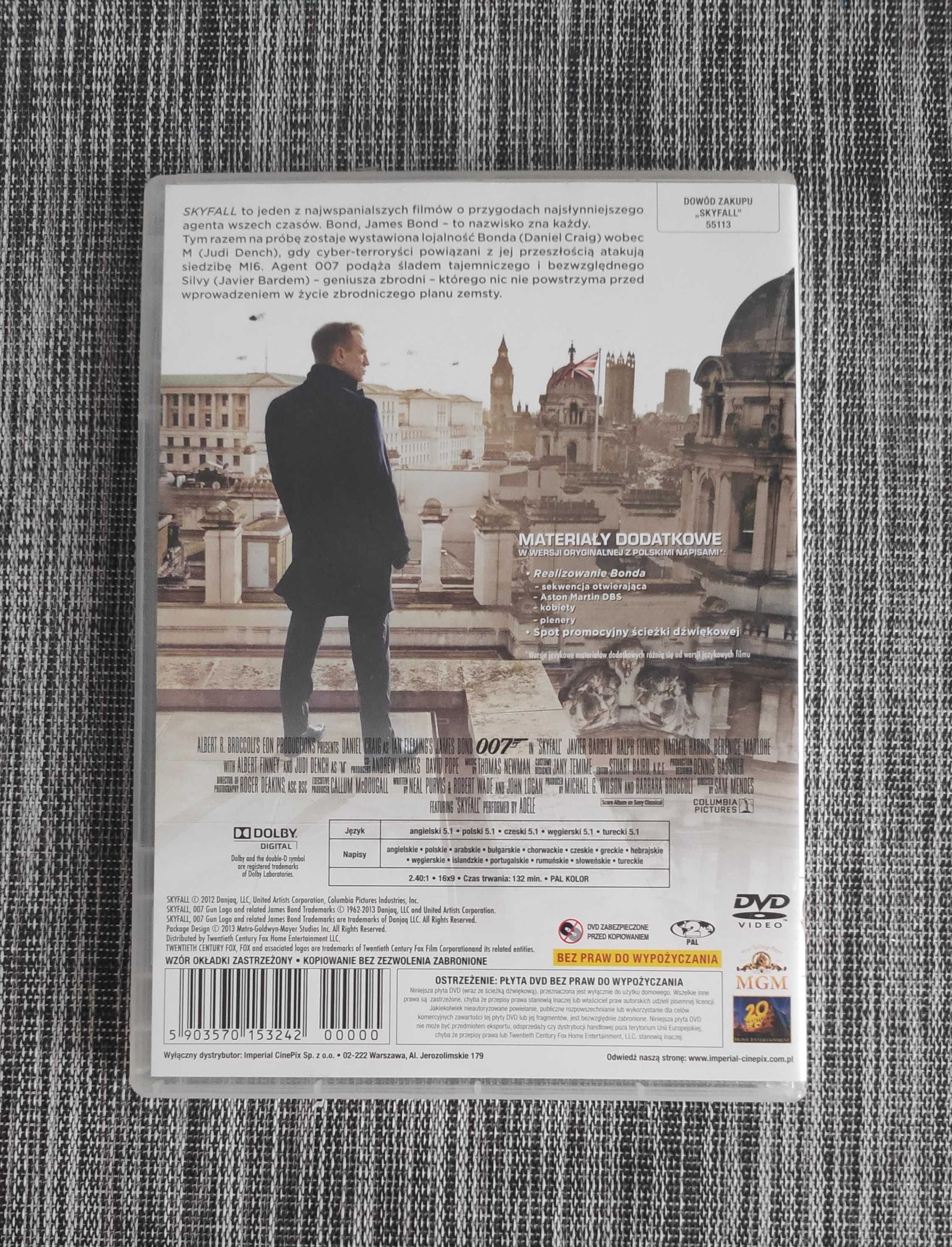 SkyFall 007 Film na DVD