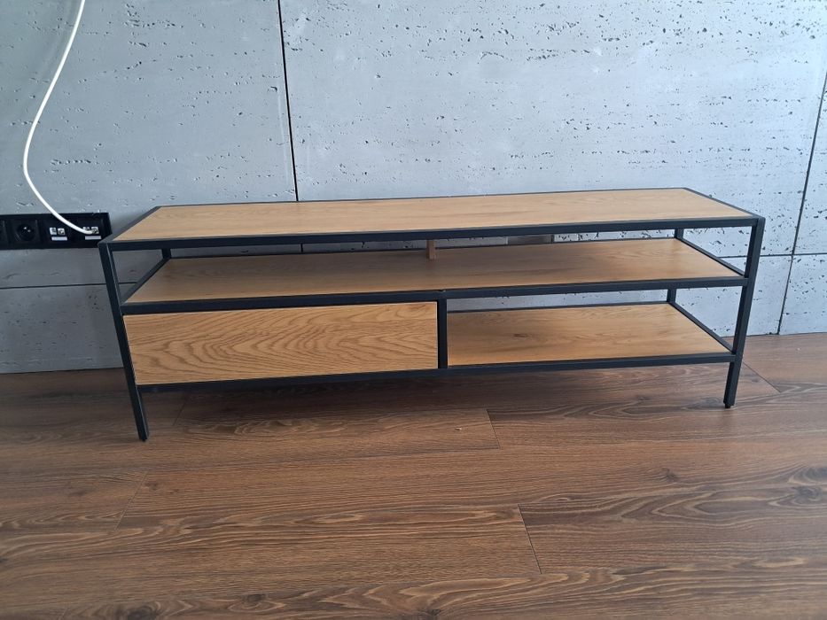 Jysk szafka rtv loftowa pod tv ciepły dąb