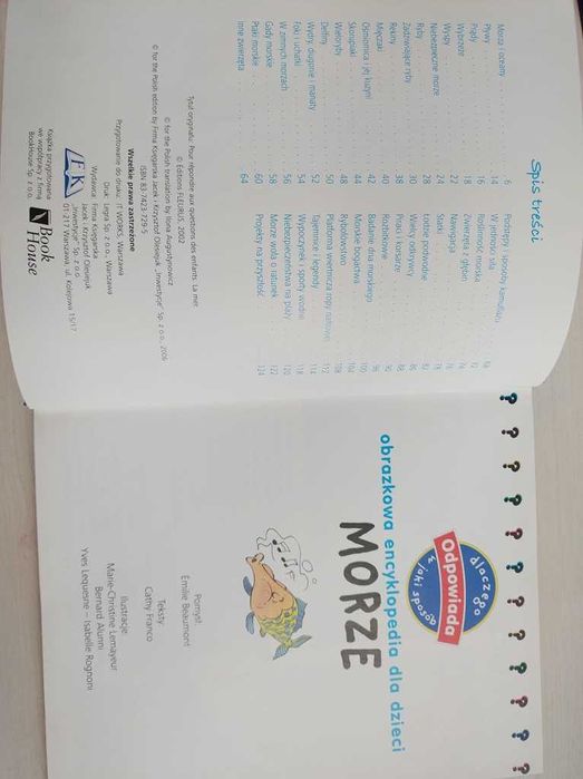 Obrazkowa encyklopedia dla dzieci Morze Odpowiada w jaki sposób