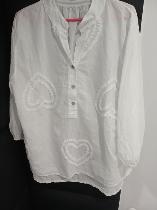 Biała koszula oversize damska