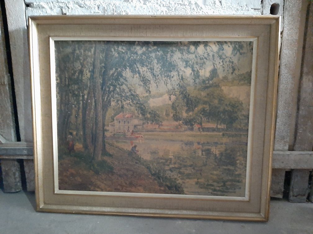 Reprodukcja obrazu Camille Pissarro "Kanał w pobliżu Moret"