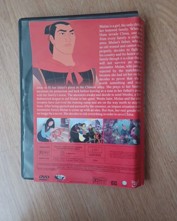 Płyta film Mulan kolekcjonerska dla dzieci edukacyjny lata 90te hit