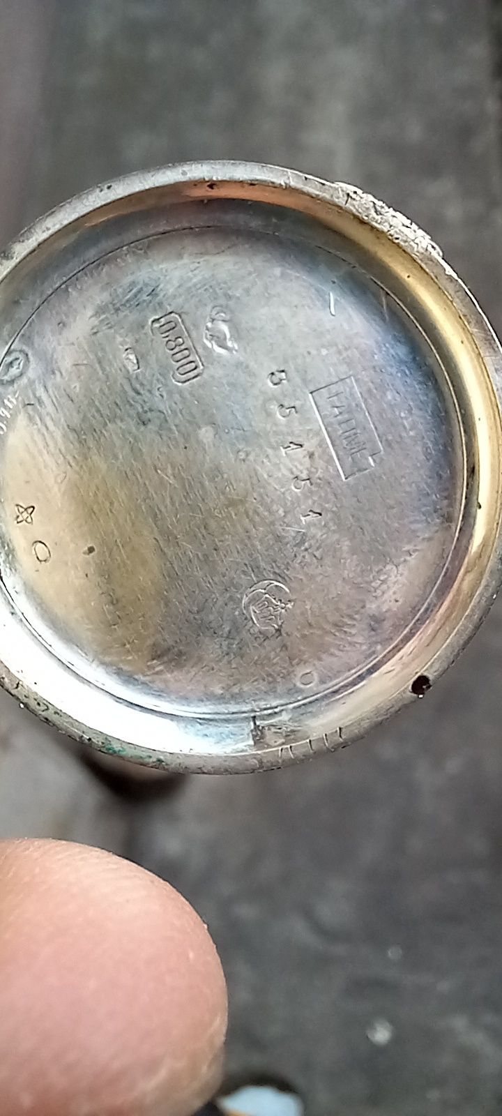 Zabytkowy zegarek remontoir cylindre 10 rubis srebro 800