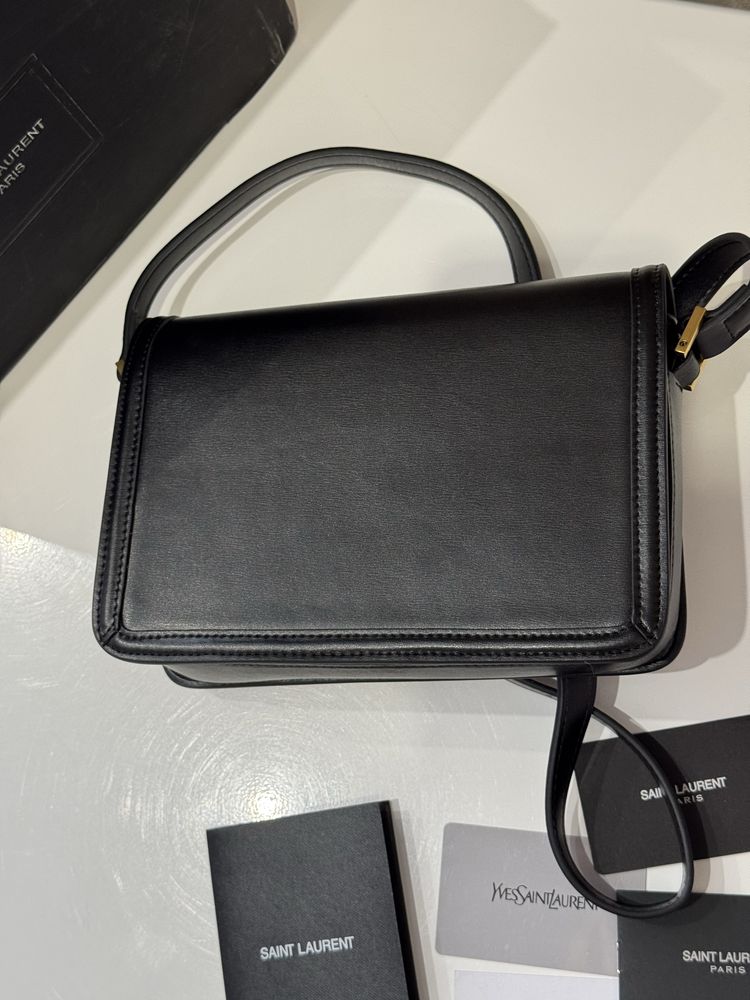 Сумка Yves Saint Laurent solferino ysl шкірa чорна класична прямокутна