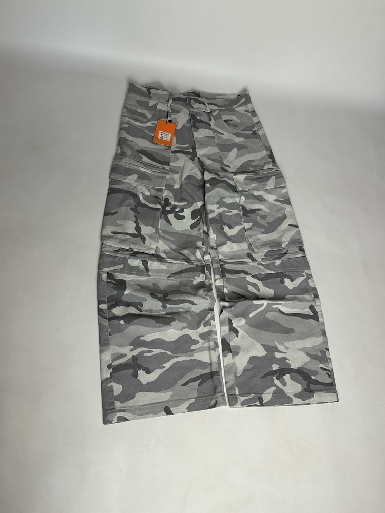Камо штаны широкие белые камуфляж camo baggy cargo карго opium archive