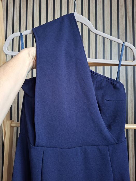 Sukienka granatowa na jedno ramię Andrzejki/Sylwester