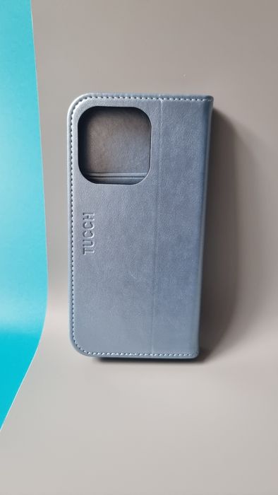Etui Portfelowe TUCCH do IPhone 14 Pro 6,1 niebieskie, RFID