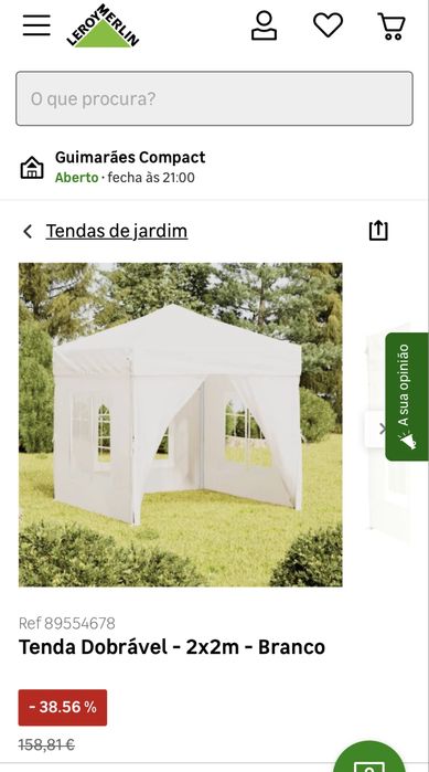 Tenda para jardim novo medidas 3x3