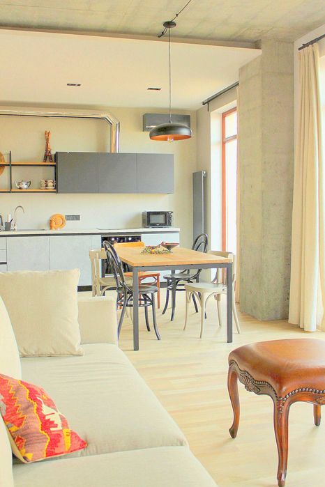 двуспальная квартира в стиле ЛОФТ, Гефест