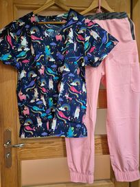 USA nowy uniform XL joggery Dickies śliczna bluza unicorn super zestaw