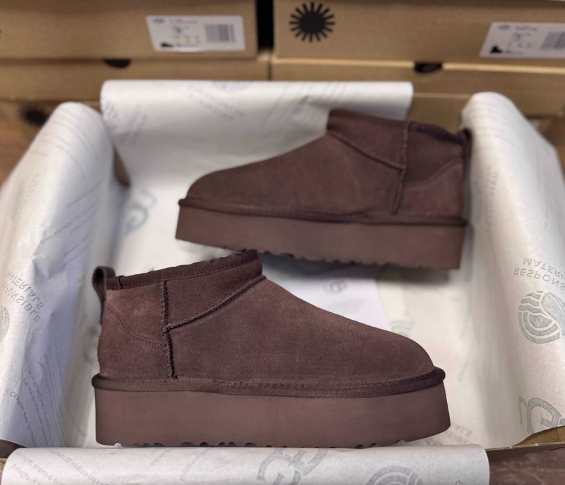 Угги/Угг/Уггі/Уги/Угі/UGG Australia Ultra Mini Platform Chocolate 3 cm