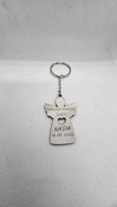 Spersonalizowana pamiątka komunijna brelok Anioł :)