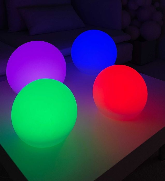 KULE SOLARNE OGRODOWE RGB PREMIUM - 4 sztuki - Piękne kolory! Okazja