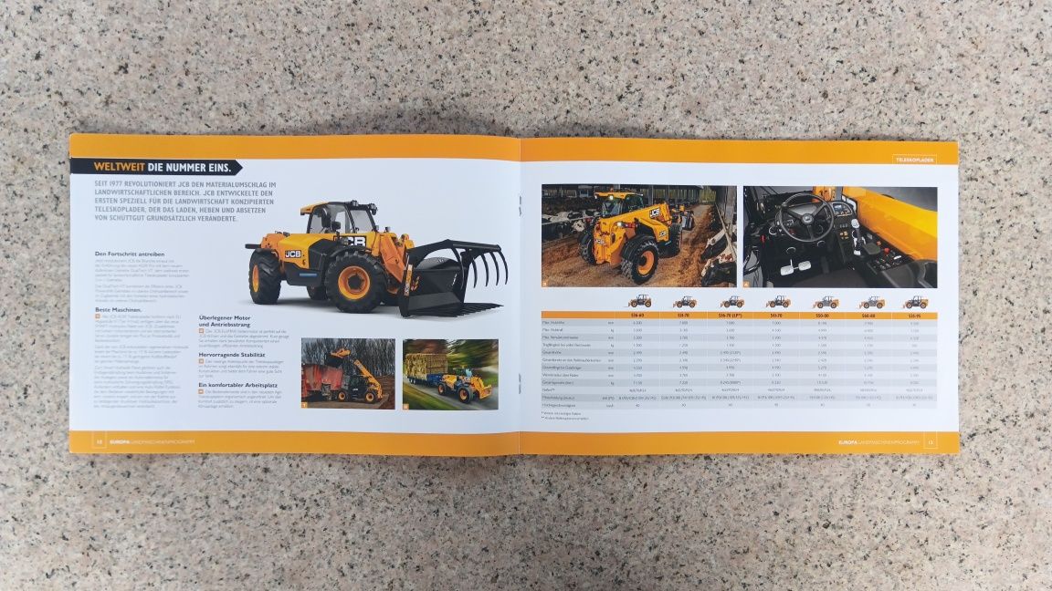 JCB Maszyny rolnicze Program modeli 2017 Prospekt