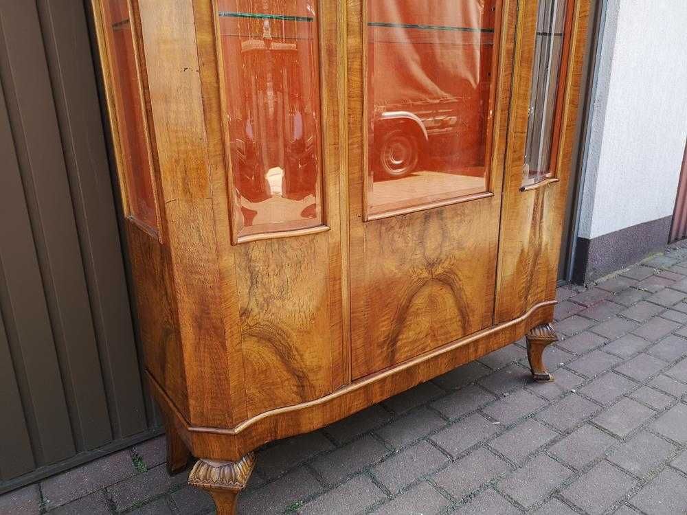 Witryna Biblioteka Serwantka ART-DECO Orzech Stara Antyk Okazja.