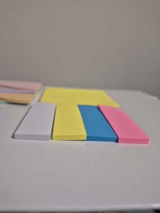 Zestaw karteczek samoprzylepnych, różne kolory i rozmiary, Kayet
