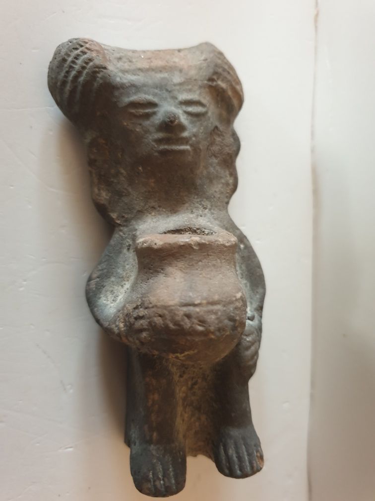 Pequena antiga escultura, possivelmente Asteca - Maya