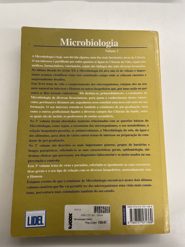 Livro “Microbiologia” Volume 3