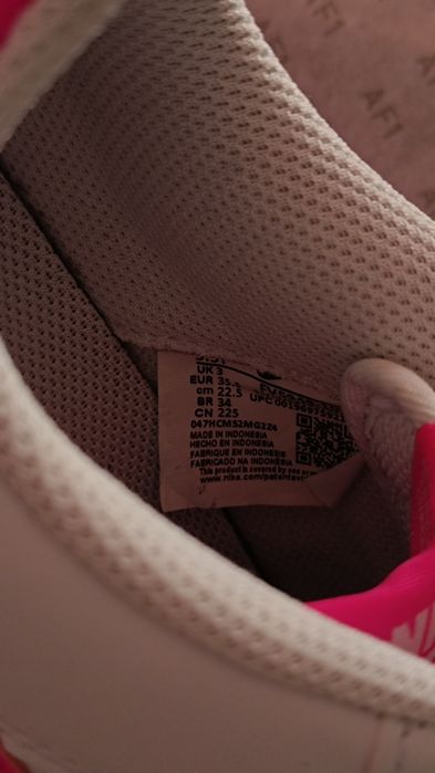 Tênis Nike air, rosa