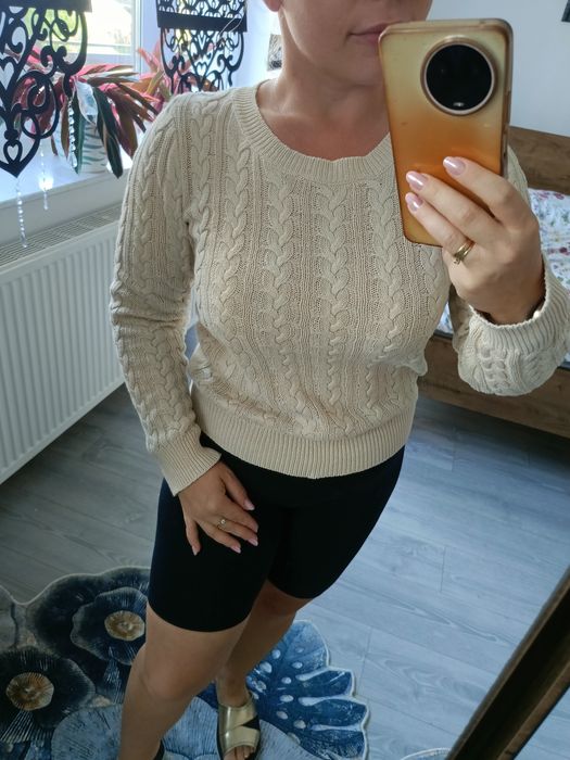 Sweterek beżowy H&M XS/S